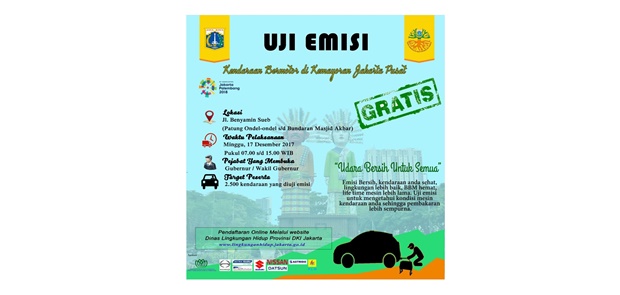 Pemprov DKI Buka Uji Emisi Gratis di Kemayoran