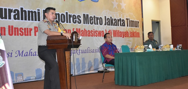 Walikota Jaktim dan Kapolres Silahturahmi Dengan Mahasiswa