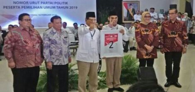 Gerindra, PKS dan PAN Dapat Nomor Urut 2, 8 dan 12
