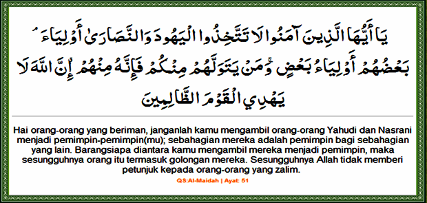 Ahok Ngotot Al-Maidah 51, Berisi Muslim Boleh Pilih Pemimpin Non Muslim