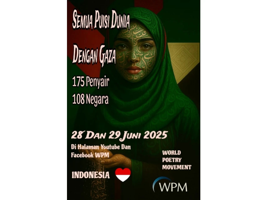 170 Penyair Dunia Termasuk Indonesia akan Membaca Puisi Nyanyian Cinta Dunia Untuk Gaza