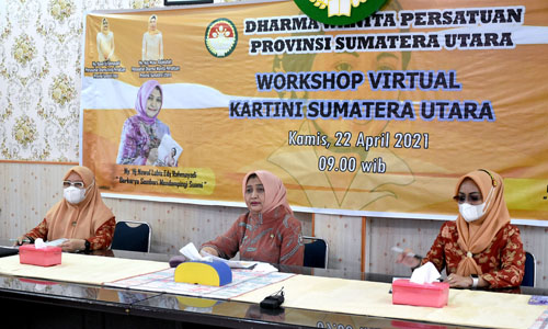 Workshop Virtual Hari Kartini Nawal Lubis Sampaikan Tentang Tanggung Jawab Istri Mendampingi Suami