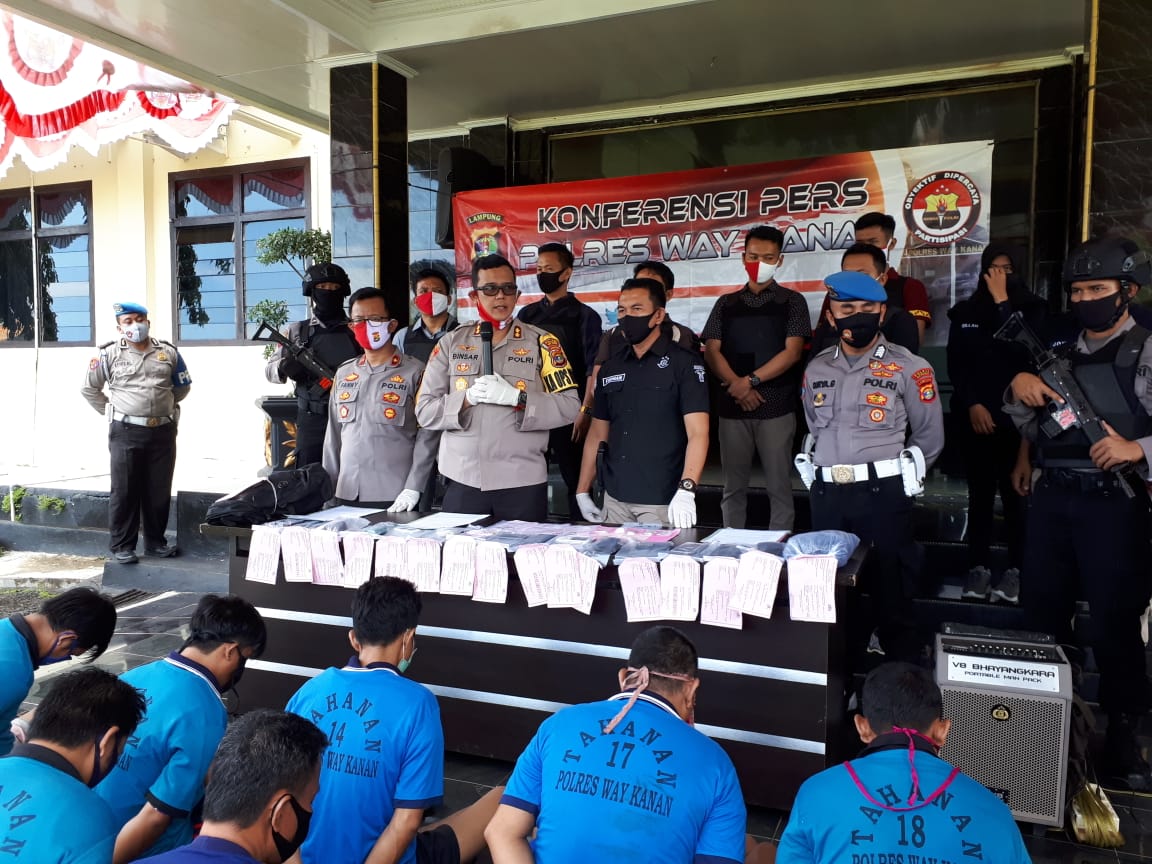 7 Warga Binaan dan Sabu Seberat 23,33 Gram Di Amankan Satnarkoba Polres Way Kanan