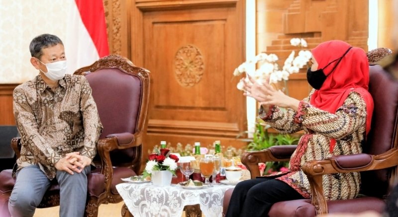 Diskusi Dengan Gubernur Jatim, Konjen Pastikan Perusahaan Jepang Aman Selama Pademi