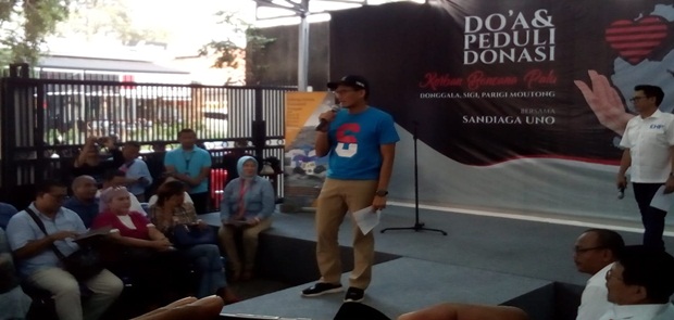 Lelang Kaos dan Topi Untuk Korban Gempa Sulteng Seknas Prabowo-Sandi Himpun Rp 500 Juta