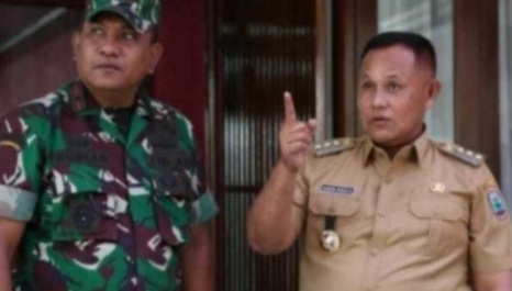 Kunjunagn  Danrem 043/Gatam Ruslan Effendy disambut Langsung Bupati Lampung Selatan