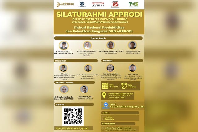 APPRODI Gelar Silaturahmi dan Diskusi Nasional Produktivitas Sekaligus Pelantikan DPD DKI