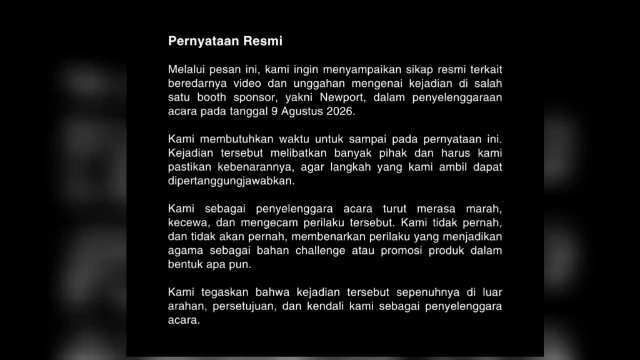 Newport Bikin Challenge Hafalan Al Qur'an Berhadiah Miras, The Sounds Project Rilis Pernyataan Resmi