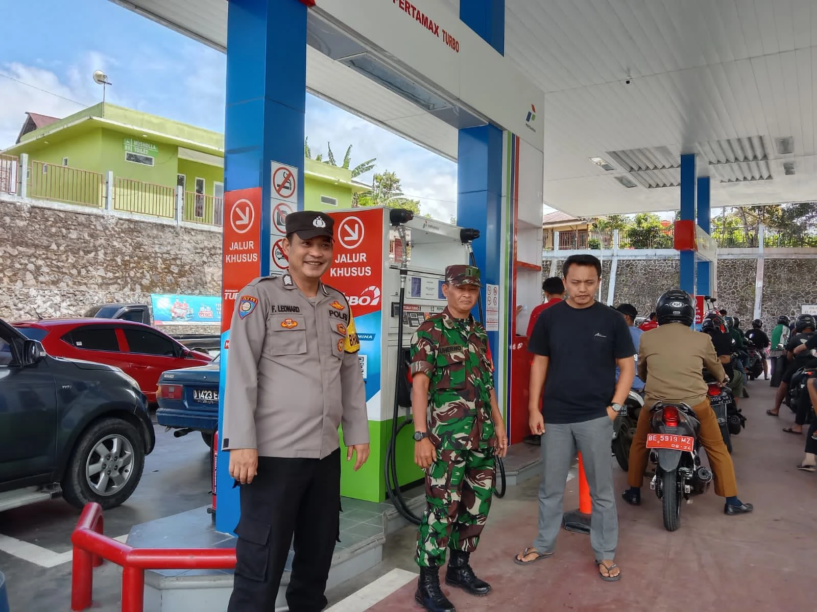 Polres Lampung Barat Bersama Kodim 0422 Lakukan Monitoring dan Pengecekan SPBU
