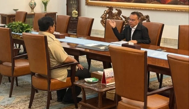 Prabowo Bertemu Dasco di Istana, Bahas Berbagai Hal, Termasuk Perkembangan Indonesia Terkini