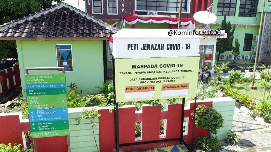 Tingkatkan Kesadaran Masyarakat, Tugu Peti Jenazah Covid-19 Dibangun Di Pulau Tidung dan Pramuka