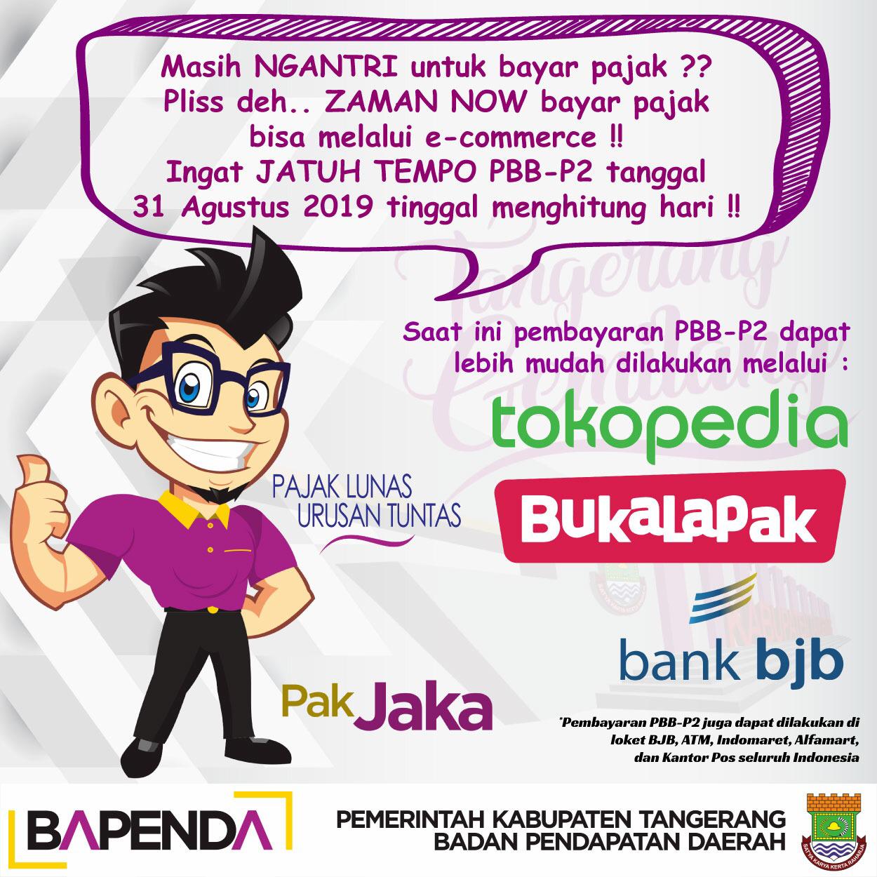 Genjot PBB, Kabupaten Tangerang Gandeng Bukalapak dan Tokopedia