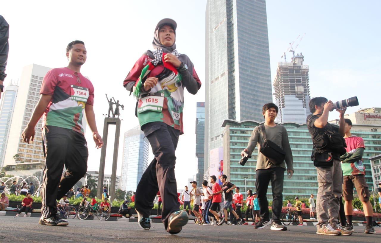 Ribuan Masyarakat Indonesia Ramaikan Run for Palestine di Jakarta