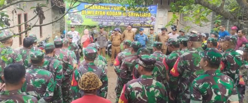 Wujudkan Kelestarian Lingkungan, Kodam II/Sriwijaya Gelar Penanaman Pohon