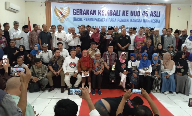 Ratusan Tokoh Deklarasi Gerakan Kembali ke UUD 1945 yang Asli