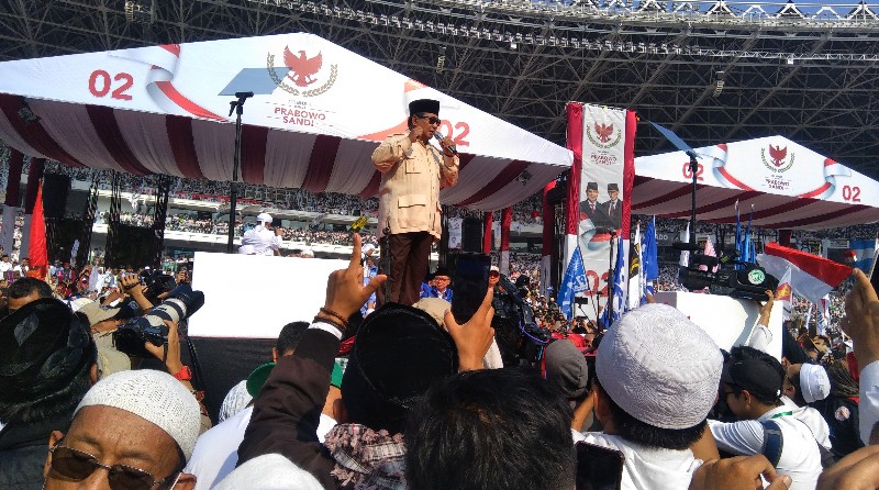 Prabowo Sebut Kampanyenya di GBK Merupakan Rapat Akbar Terbesar dalam Sejarah Perpolitikan Indonesia