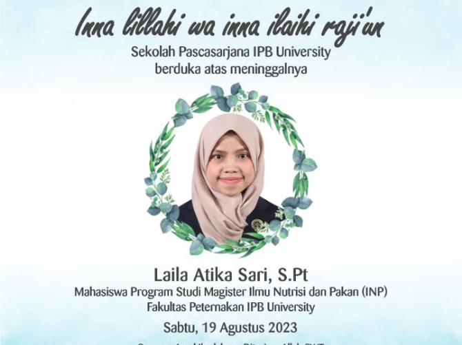 Mahasiswi S2 IPB University Meninggal Akibat Terbakar di Laboratorium
