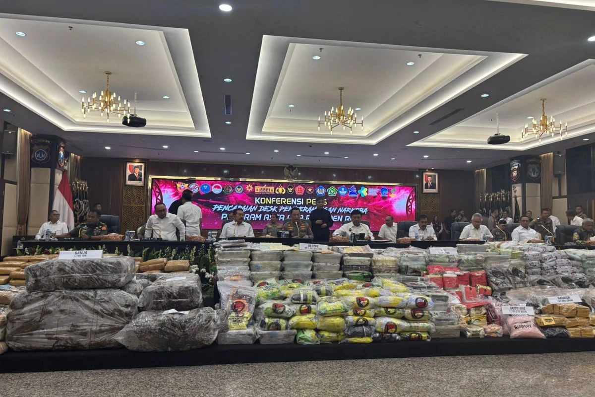 Ribuan Pelaku Penyalahgunaan Narkoba Ditangkap, Barang Bukti Rp 2,8 Triliun
