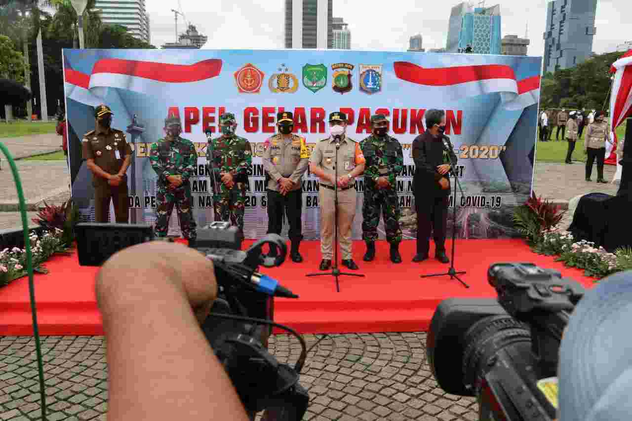 Gelar Pasukan Jelang Nataru, Wagub DKI Himbau Warga Tetap Di Rumah