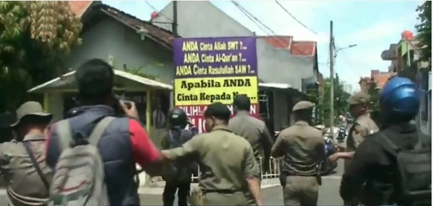 Polisi Akan Tidak Pelaku Pemasang Spanduk Provokatif