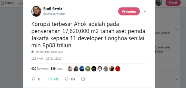 Keberadaan Aset DKI Senilai Rp 10 Triliun Tak Jelas, Ini Kata Netizen