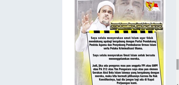 Habib Rizieq Usir Kapitra dari Barisannya